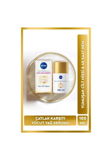 Nivea Luminous630 Çatlak Karşıtı Cilt Tonu Eşitleyici 48 Saat Nemlendirici Vücut Yağ Serumu 100 ML