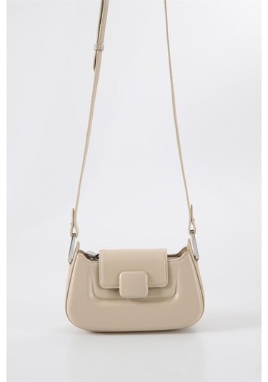 Ççs 17559 Kadın Omuz Askılı El Çantası-bej Bej