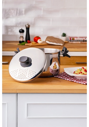 Emsan Azur Çelik Makarna Tenceresi Gümüş