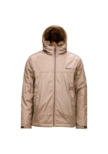 Erkek Kapitone Kapüşonlu Içi Peluş Bej Mont 001