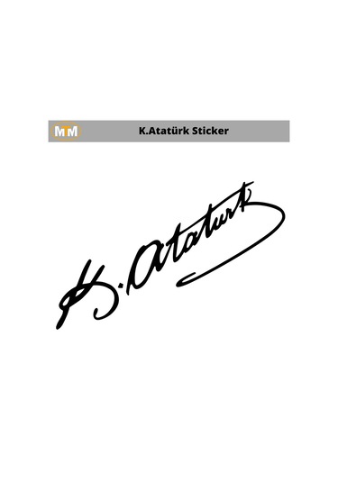 Kemal Atatürk Oto Sticker 15 Cm