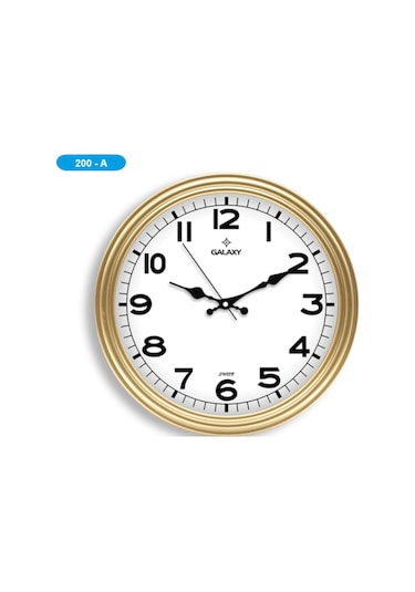 Galaxy Modern 200-A Gold Renk Duvar Saati 30 Cm Altın