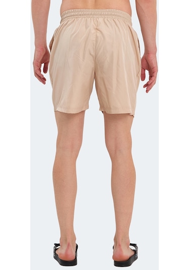 Slazenger RATING KTN Erkek Cepli Deniz Şortu Bej Mayo
