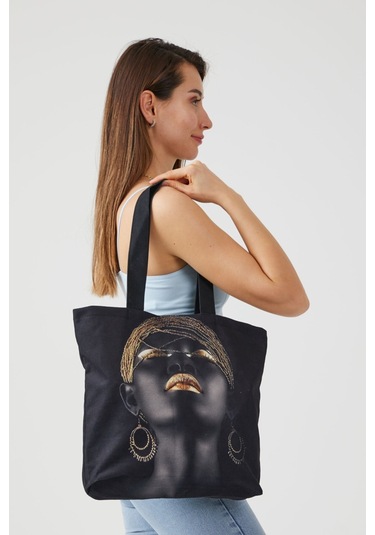 Kadın Siyah Bez Çanta Siyah