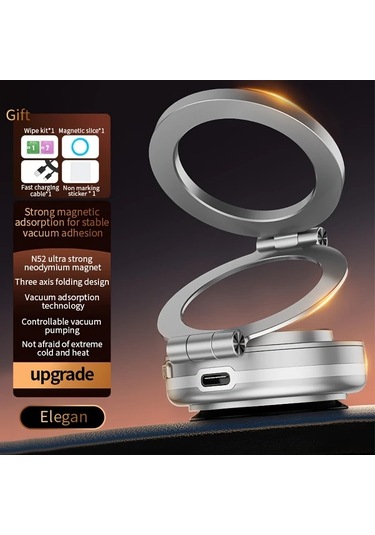 Motion003 Simli Manyetik Cep Telefonu Tutucu Araba Elektrikli Emme Kupasi Vakum İphone Uyumlu Telefon Tutucu