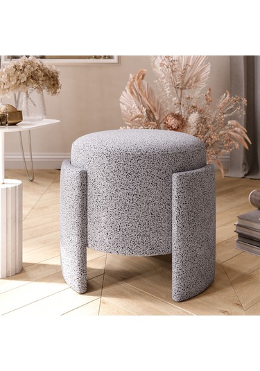 Ash 3 Ayaklı Minimalist Puf, Oturma Odası, Antre Puf Gri