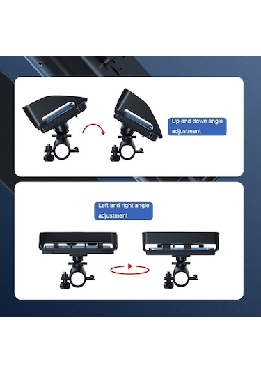 Wondernest Dönebilen Bisiklet & Motosiklet Sarsıntı Önleyici Güneşlikli Telefon Tutacağı, Evrensel Model Siyah