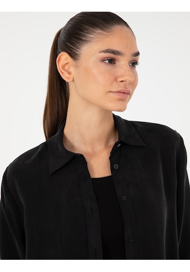 Pierre Cardin Kadın Gömlek Desenli 50292279-vr046 Siyah