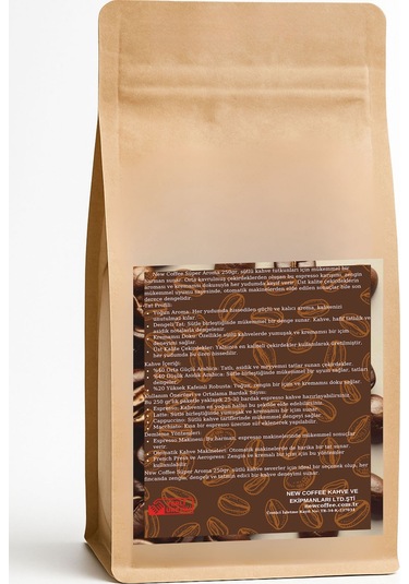 Süper Aroma 250gr Sütlü Kahve Tutkunları İçin Kremamsı Ve Dengeli Espresso Harmanı Çekirdek