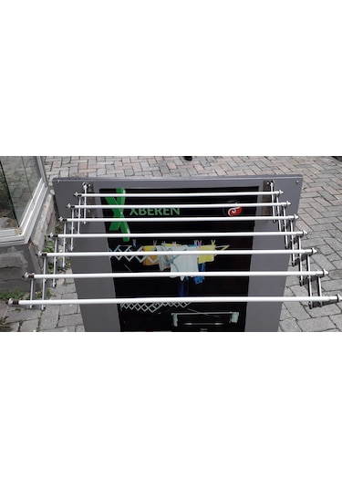 Maxas Xberen Katlanır Akordiyon Çamaşırlık - Ev Içi-Balkon-Otel 80 Cm - 7 Çubuklu-Beyaz