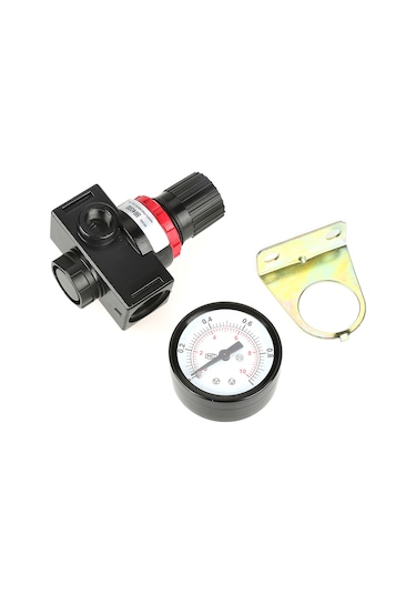 Wezone Br4000 G1/2'' Aluminyum Filtreli Basınç Regülatörü - 0.05-1mpa Aralığı, Basınç Ölçerli, Kompresör Hava Valfi