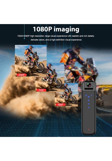 Lemestar "1080p Wifi Vücut Kamerası - Gece Görüşlü, 180 Dönebilir Lens, Bisiklet Montajı İle Profesyonel Kayıt"