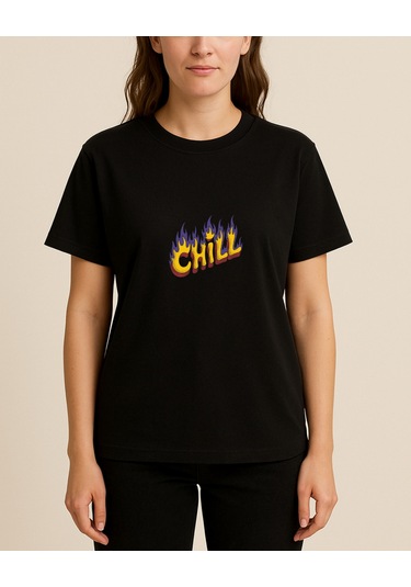 Hugo Boss Chill Baskılı T-shirt Siyah