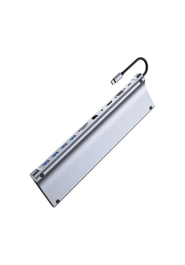 11/12-in-1 Type C Dock Usb C Hub 3.0 Splitter Çoklayıcı 4k Rj45 Sd/tf Vga Hdmı Uyumlu Dizüstü Bilgisayar