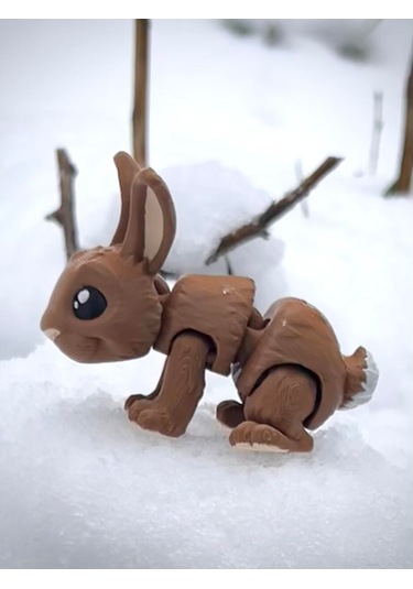 Yaban Tavşanı Figür Oyuncak 3d Hareketli Organik Vip Model - Orta