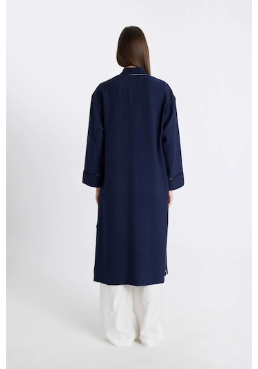 Defacto Relax Fit Hakim Yaka Kimono C9691AX24SMNV31 Lacivert