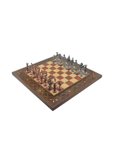 Gifthome Metal Satranç Takımı-seti Büyük İngiliz Antik Taş Gü