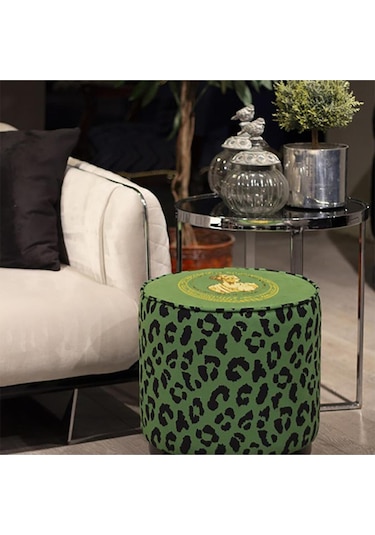 Yeşil Büst Detaylı Ahşap Ayaklı Puf Kumaşı Süettir. Uluslararası Solmama Sertifikasına Sahiptir. Çok Renkli