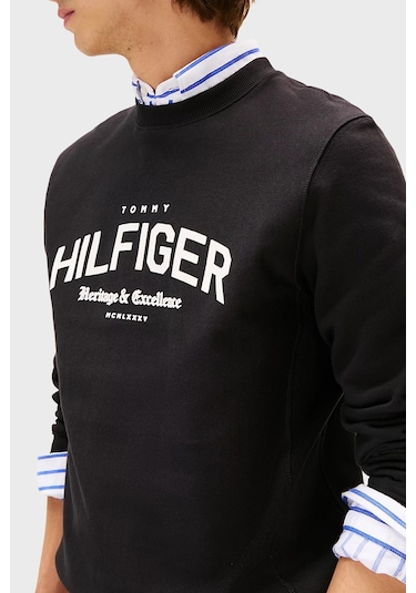 Tommy Hilfiger Erkek Sweat Mw0mw40067 Bds Siyah Siyah