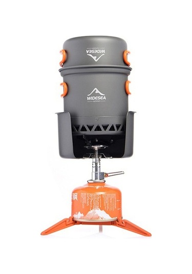 Wondernest Wss-705 Widesea Sobası Seti Rüzgar Koruma Kalkanı, Geçirmez Gaz Brülörü, Kamp Pişirme Ekipmanı, Dayanıklı Ve Pratik Çok Renkli