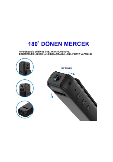 Secumore Harekete Duyarlı 1080p Vücut Ve Güvenlik Kamerası Gece G