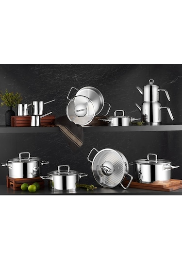 Aryıldız 20 Parça Vento Prestige Çizgili İdeal Set Gümüş