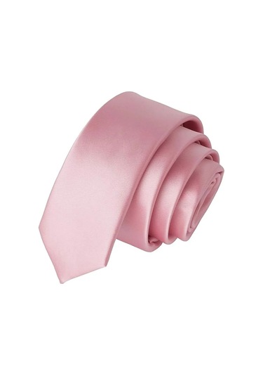 Mood Agenda Erkek Saten İnce 4 Cm Kravat Pembe