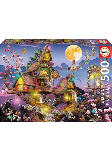 Educa 500 Parçalık Peri Evi Fantastik Puzzle - 19554 - Fairy House