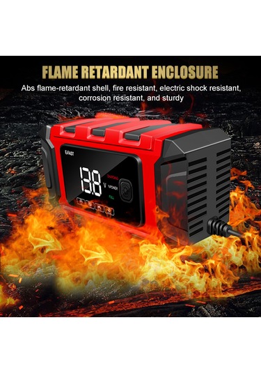 Geeksen E-fast Tk-360 Akıllı Motosiklet Ve Araç Şarj Cihazı - 12v/6a Tam Otomatik, Hızlı Şarj Ve Pil Onarımı