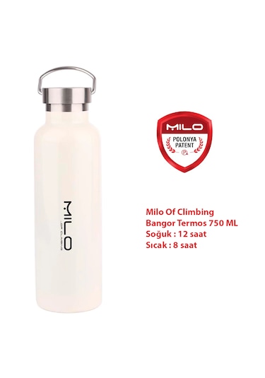 Milo Of Climbing Bangor 750 Ml Çelik Termos Beyaz