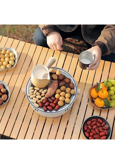 Ulzyvf Kömürlü Kamp Sobası Izgarası - Açık Hava Ev Barbekü Diğer Zy Diğer