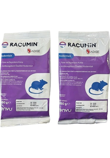 Racumın Buğday Taneli Fare Zehiri 250 Gr 2 Adet