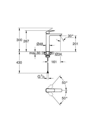 Grohe Cubeo Tek Kumandalı Lavabo Bataryası XL-boyut - 1017292430 Siyah