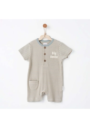 Andywawa Bebek Tulum Romper Bamboo Strıped Anw-ac26671 Mavi