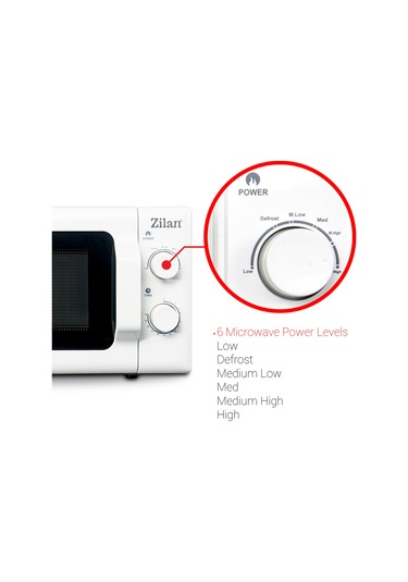 Zilan ZLN1174 700 W Mikrodalga Fırın 20 L Kapasite 6 Kademeli Buz Çözme