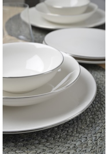 Hayal Platin Yaldız 8 Parça 2 Kişilik Porselen Yemek Seti