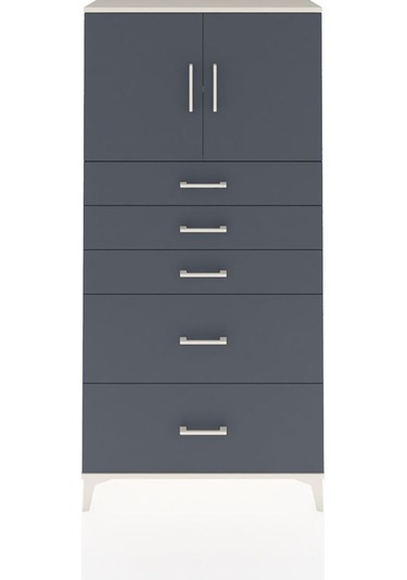 Arges Dolap 2 Raflı 5 Çekmeceli 2 Kapaklı 88x30x182 Aytaşı-an... Aytaşı