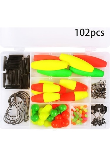 Novahub 102 Parçalık Avrupa Oval Şamandıra Seti - Çeşitli Şamandıra, Çengel Ve Aksesuarlar, Şamandıra Ve Çengel Kombinasyonu