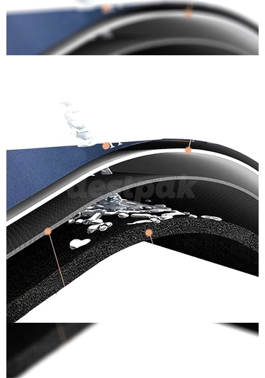 40x60 Ekstra Kalın Siyah Gümüş Kaymaz Banyo Paspası - Ultra Siyah - Gri