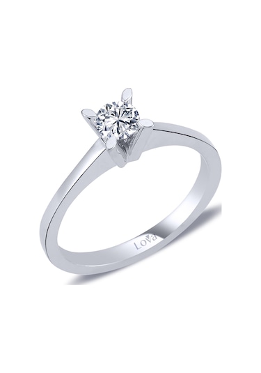 Lova E Renk 0,30 Karat Pırlanta Tektaş Yüzük - HRD Sertifikalı