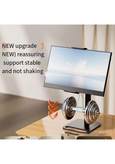 Gajeena Siyah Üç Bölmeli, 360 Derece Dönebilen, Masa Üstü Klemli, Kolay Kurulumlu, Taşınabilir Tablet/monitör Tutucu - Ev Ofisi Ve Oyun İçin Uygun