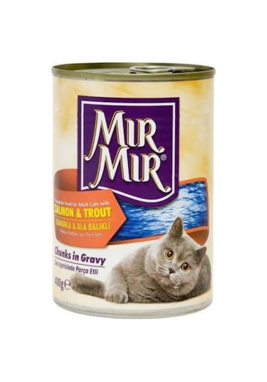 Mır Mır Mırmır Kedi Konserve 12x400 Gr Somonlu Ve Alabalıklı