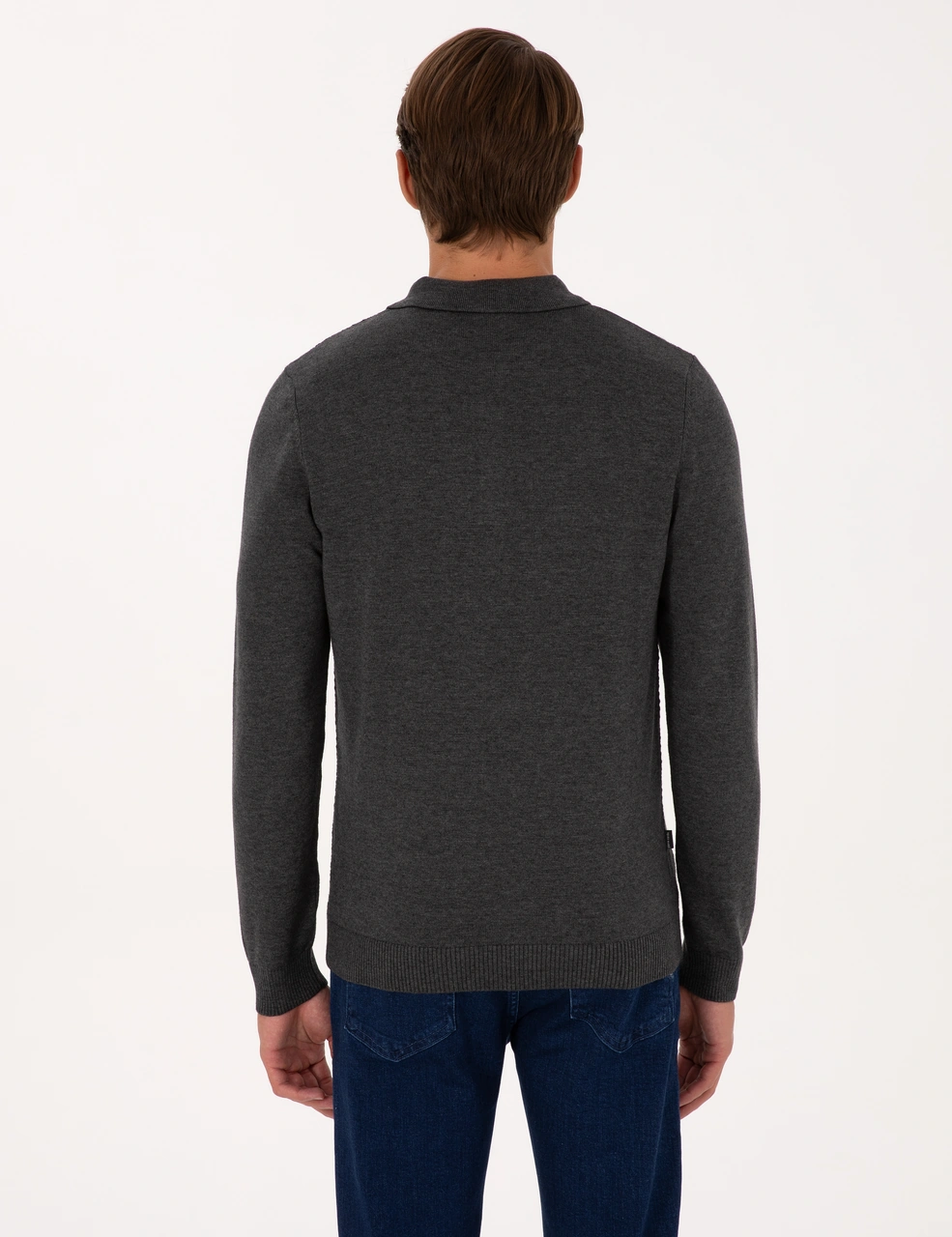 Pierre Cardin Erkek Antrasit Melanj Kazak /triko 50318036-vr081 Antrasit Melanj