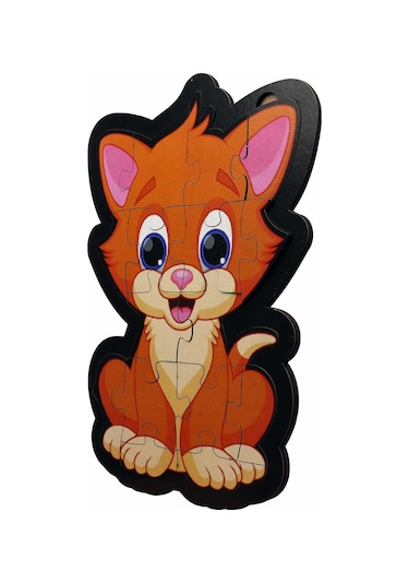 Ahşap Puzzle Kedi (Arkası Hikayeli) Kod 24 Ahşapta Hobboy