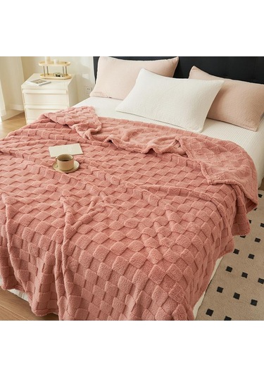 Koyu Pembe Yatak Battaniyeleri Yumuşak Rahat Rahat Katı Siyah Kadife Atmak Battaniye Kanepe Taşınabilir Seyahat Flanel Battaniye Kapağı 100 150cm