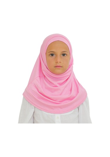 Çocuk Hazır Giyim Başörtüsü Şal Turban Viskon - Pembe Pembe