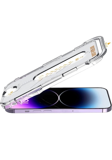 Apple Uyumlu   iPhone 16 Kolay Uygulama Aparatlı 9h Hd Temperli Cam Ekran