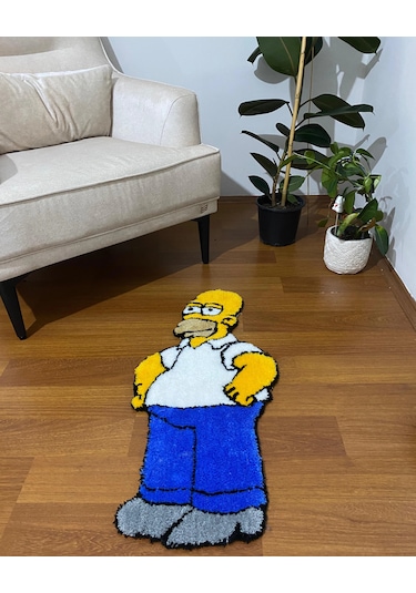 Kirbi Simpson Süs Halı Çok Renkli