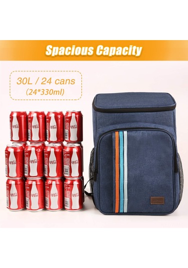 Geeksen Mavi Isı Yalıtımlı Sırt Çantası - 24l Büyük Kapasite, Soğuk Saklama, Tükenmez Materyal, Ev, Piknik, Seyahat İçin Yeşil