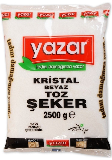 Yazar Kristal Toz Şeker 2500 G